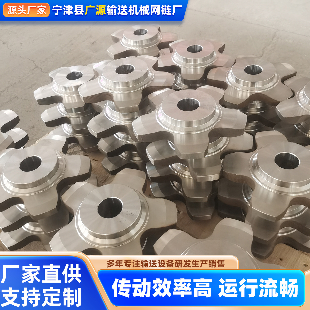 不锈钢双排链轮单排滚子链轮输送齿轮机械传动链轮不锈钢淬火链轮