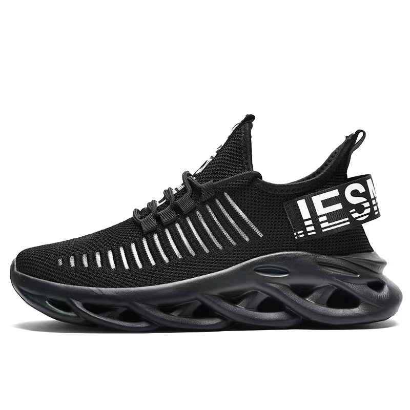 Transfronterizo más el tamaño de los zapatos de los hombres deportes ligero estudiante volando zapatos de malla tejida moda casual coreano moda otoño zapatos para correr