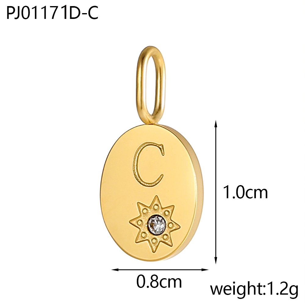 2g Weight Pendant Jewelry Making Type DIY Ornament Accessories Classification 1 Piece, 1 Set Quantity 304 Stainless Steel Material Letter Pattern All Seasons Season Polished Finish Plating Design Simple Style, Classic Style Style 1 Piece 1 Set 304 Stainless Steel Letter Polished Pendant DIY Ornament Accessories 4