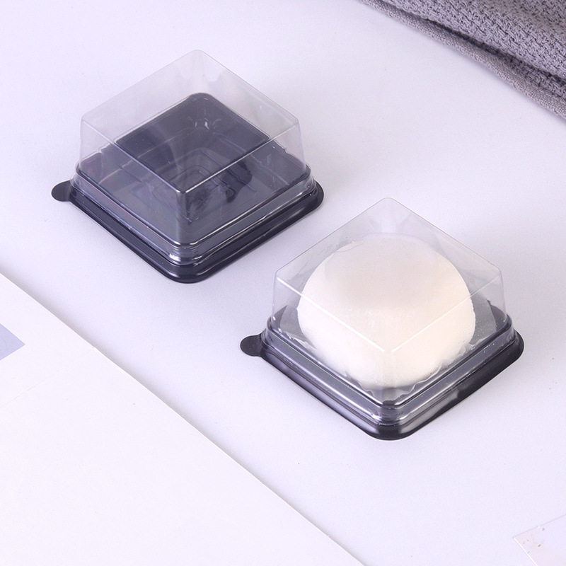 单格糕点包装盒单粒雪媚娘糯米滋盒子烘焙西点盒冰皮月饼塑料盒子