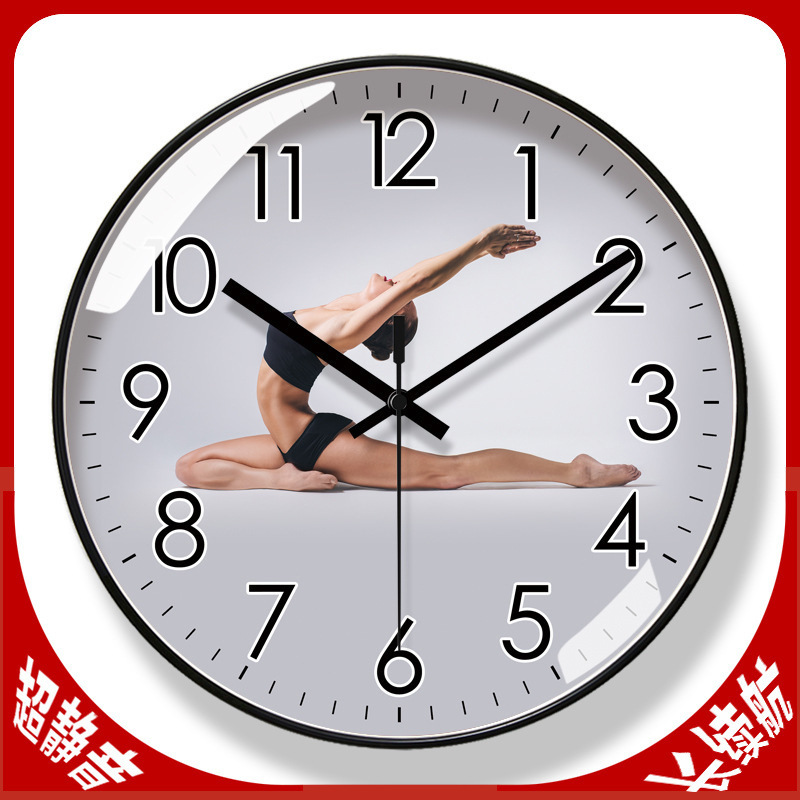 Ultra-quiet 6359 wall clock health club spa beauty salon creative clock mute second-sweeping quartz clock