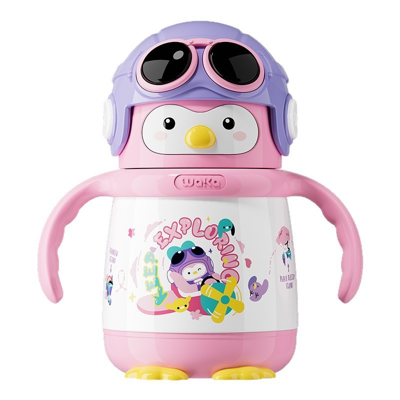 ワカペンギン断熱カップ男性と女性のための高品質漫画トレンディなフィギュア 316 ステンレス鋼食品グレード子供用ウォーターカップ|undefined