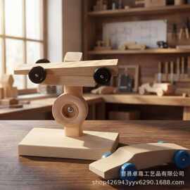跨境创意木质汽车玩具模型展示架 桌面装饰玩具汽车陈列置物架实
