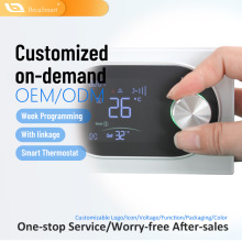 新风智能数显中央空调温控器面板涂鸦WiFi风机盘管空调开关控制器