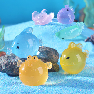 Cross-Border Marine Ornaments, Cute Little Fish, Aquarium Fish Tank Accessories, Cartoon Devil Fish DIY Luminous Ornaments