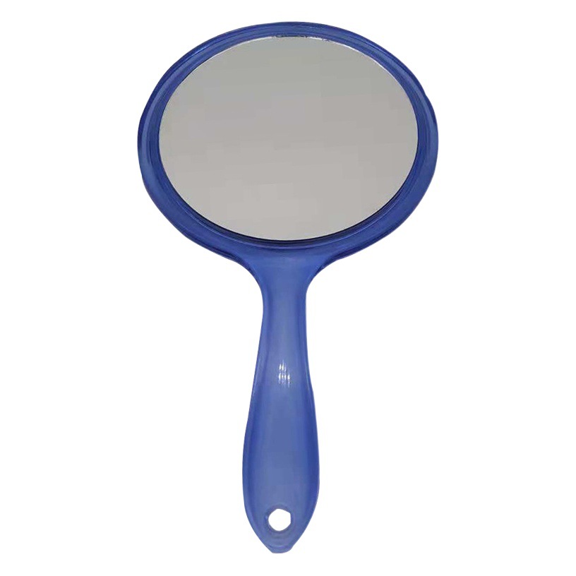 Moda mango de plástico espejo de maquillaje espejo de doble cara suministro directo de fábrica promoción al por mayor publicidad espejo lupa de mano