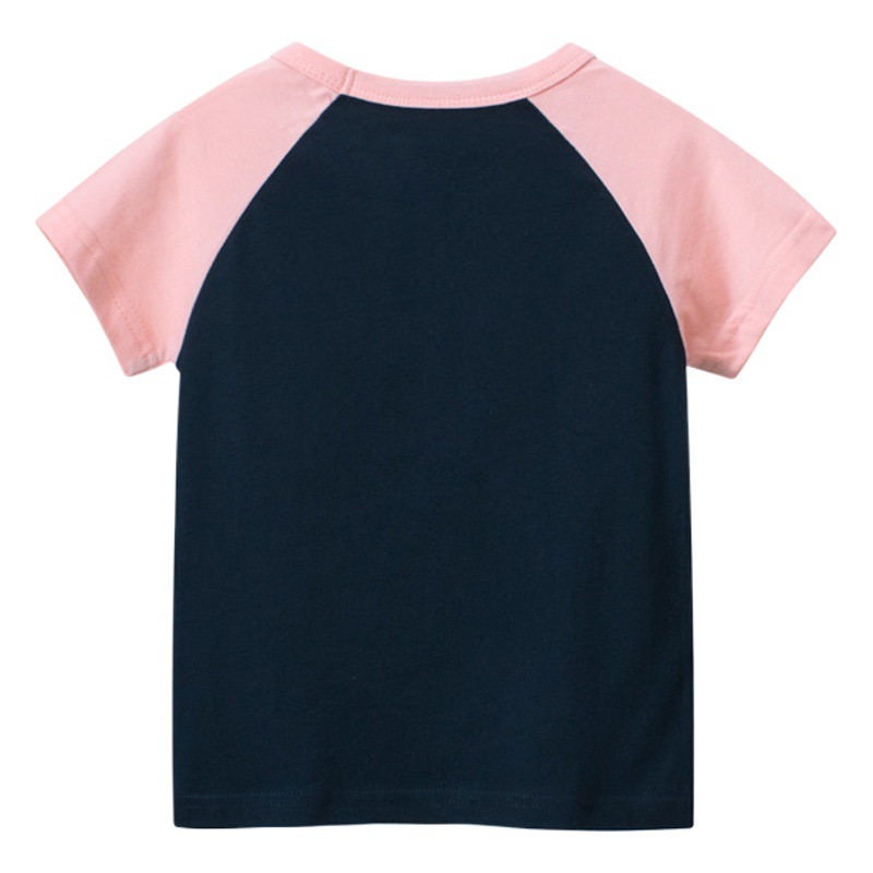 Ropa infantil de estilo coreano para el verano de 2024, camiseta de manga corta con letras para niñas, ropa infantil con dibujos animados, ropa para bebés, dropshipping