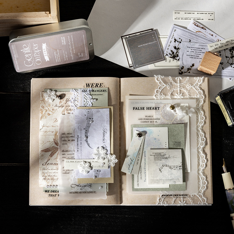 Papel especial ketchup girl papel de nota de caja de hierro sobre papel de nota decorativo suave retro no pegajoso papel de nota