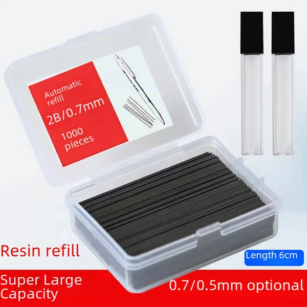 2B resin automatic pencil refill movable lead 0.5 0.7mm primary school refill plus black erasable press type