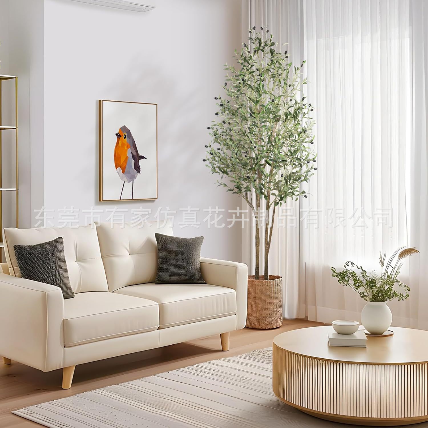 Simulación de plantas verdes, olivos desmontables transfronterizos, muebles para el hogar nórdicos, adornos falsos en macetas, decoración de ventanas de celebridades de Internet, árboles artificiales