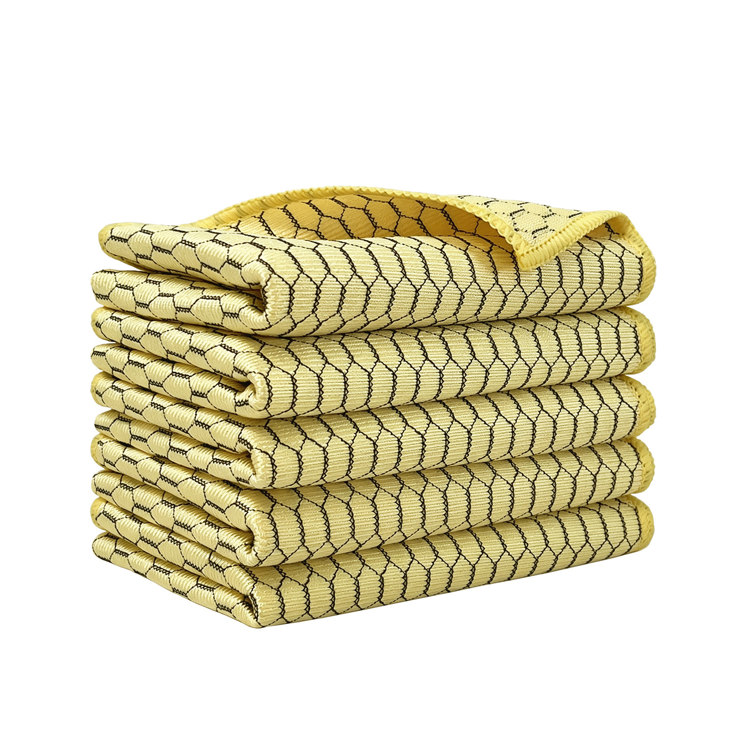 Paño de limpieza de tela de vidrio fibra ultrafina aceite absorbente fuerte eliminación de artefactos de vidrio almohadilla de fregado para el hogar sin costuras