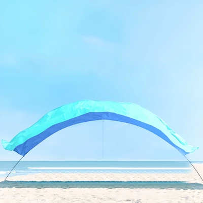 Outdoor Canopy Tent for Camping, Sunshade Nylon Waterproof Beach Wind-Powered Canopy with Aluminum Alloy Frame (Avtomobil yan çətirləri) - in-stock-blue-500300cm