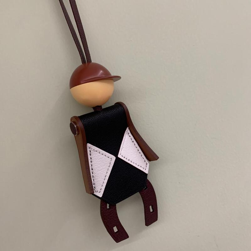 ミニマリストスタイル H ホーム競馬騎士ペンダントカーペンダントシンプルなミニレザータグキーバッグ多用途ペンダントバッグ|undefined