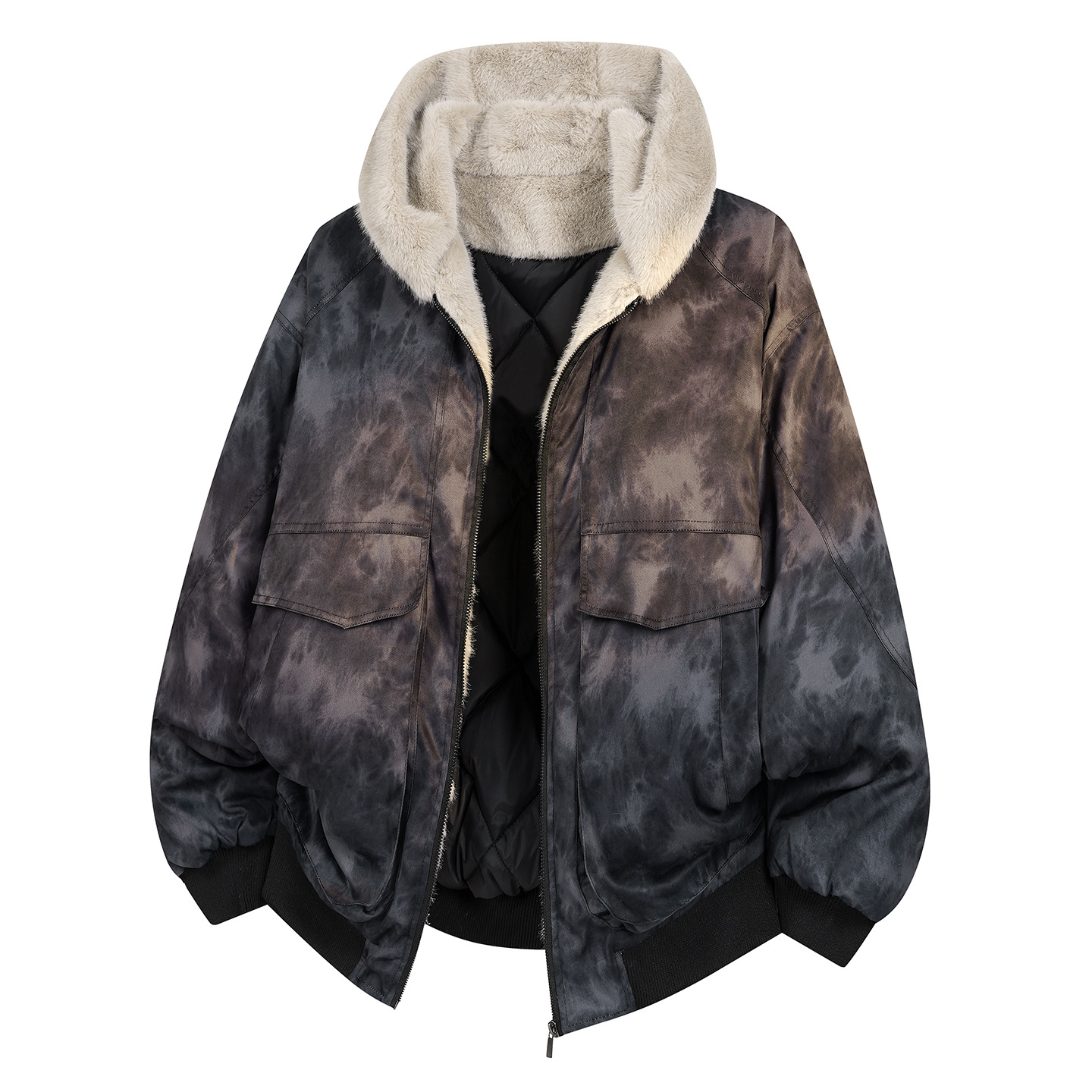 Direct from the manufacturer: Men's and women's winter hooded cotton coat with fleece collar, 2026 American retro workwear youth jacket wholesale
