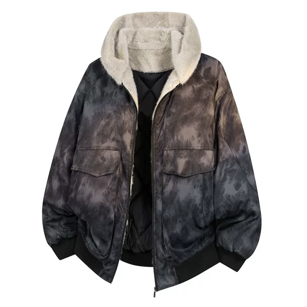Direct from the manufacturer: Men's and women's winter hooded cotton coat with fleece collar, 2026 American retro workwear youth jacket wholesale