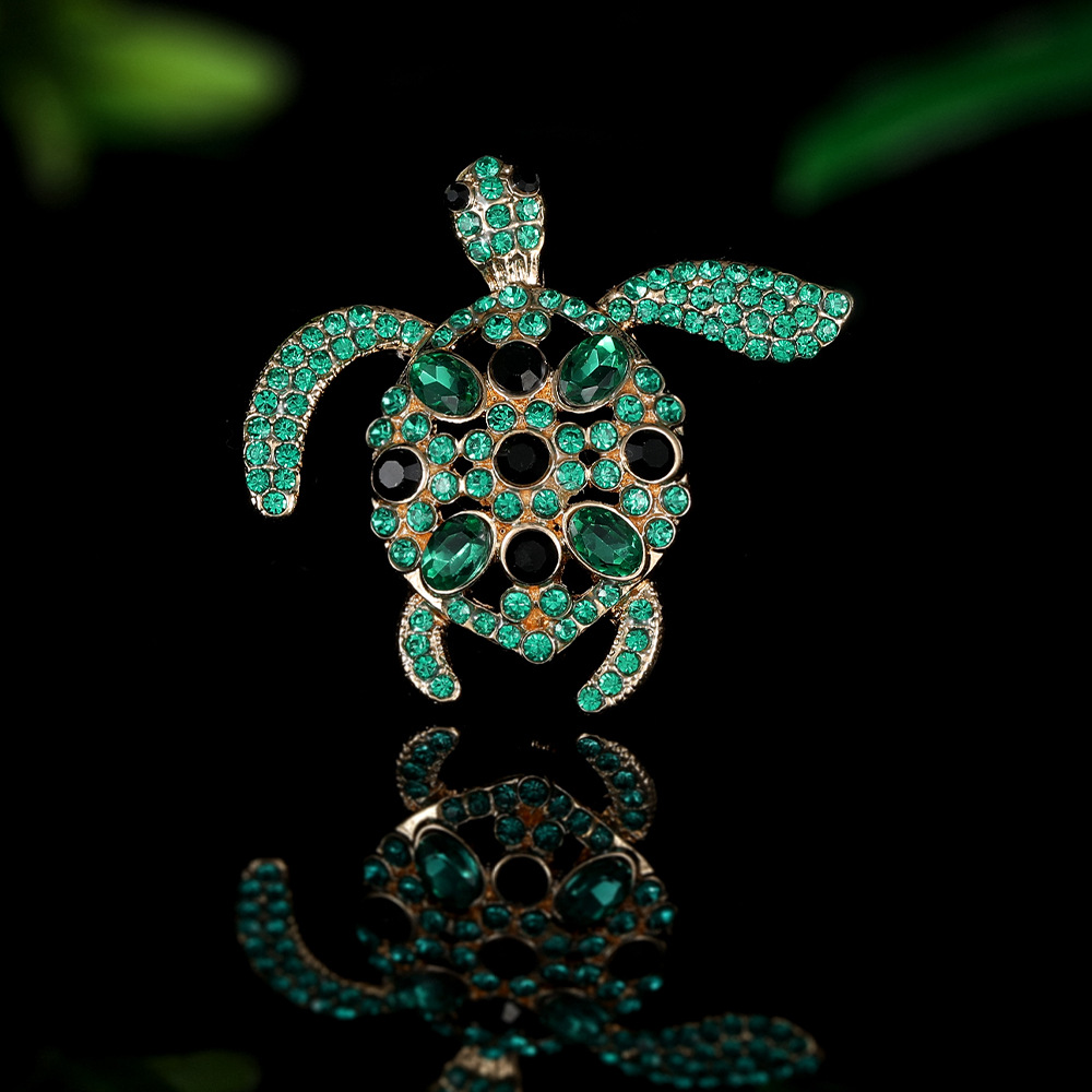 Estilo Marino Estilo IG Pin Tortuga Pavo Real Estrella De Mar Aleación Enchapado Embutido Diamantes De Imitación Unisexo Broches display picture 5