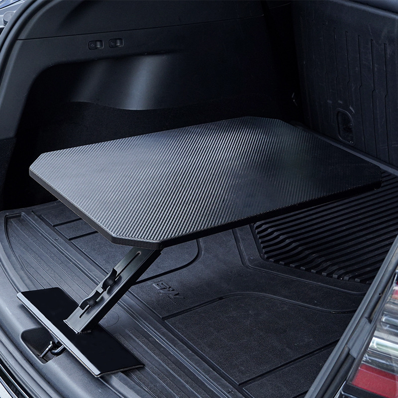 Qìchē Car Table Trunk Solid Wood Carbon Fiber Pattern Camping Table (Car table board) - trunk-table