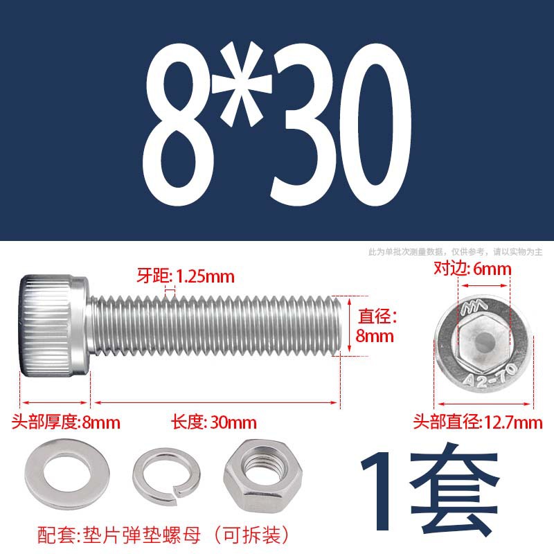304 acero inoxidable hexagonal socket tuerca junta conjunto alargado cilindro cabeza taza perno tornillo