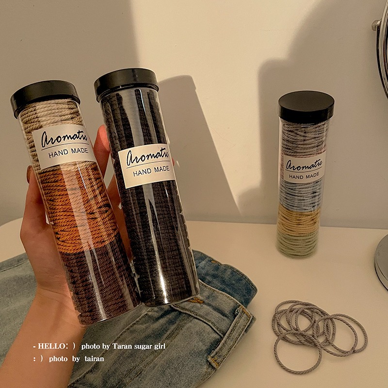 Básico 100 piezas enlatadas durable pelo-Cuerda de pelo libre lazo Cola de Caballo banda de pelo banda de goma elástica alta cuerda de lazo de pelo femenino