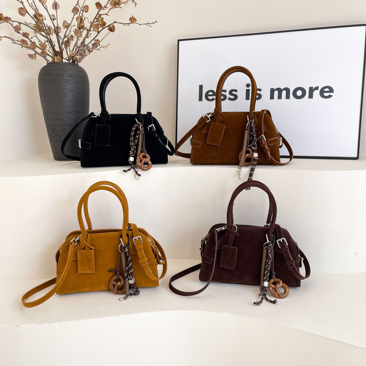 빈티지 프로스트 핸드백 2024 새로운 하이 엔드 크로스 보더 행 대용량 틈새 간단한 어깨 크로스 바디 백