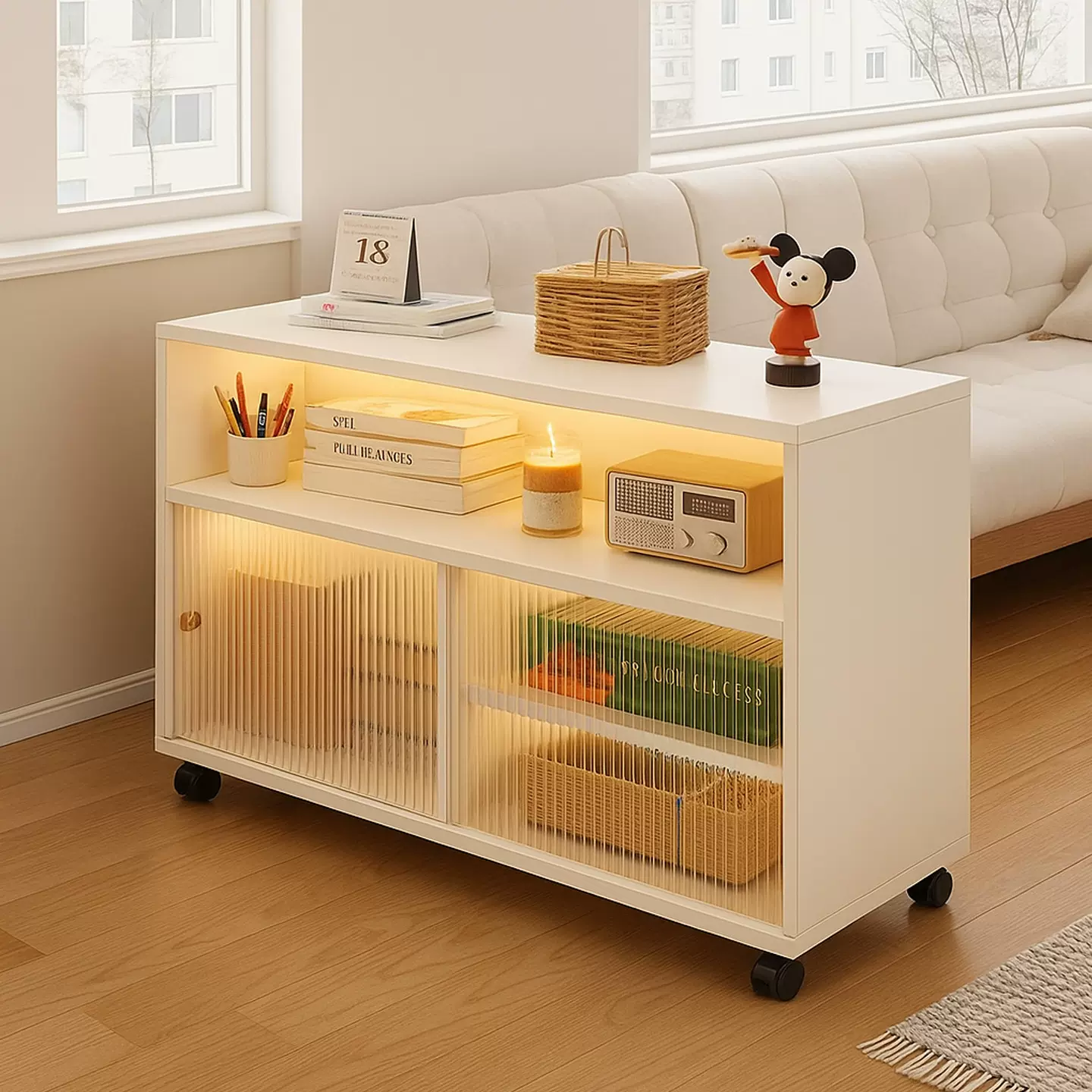 茶水柜子储物柜餐边柜现代简约客厅靠墙一体边柜置物柜家用收纳柜