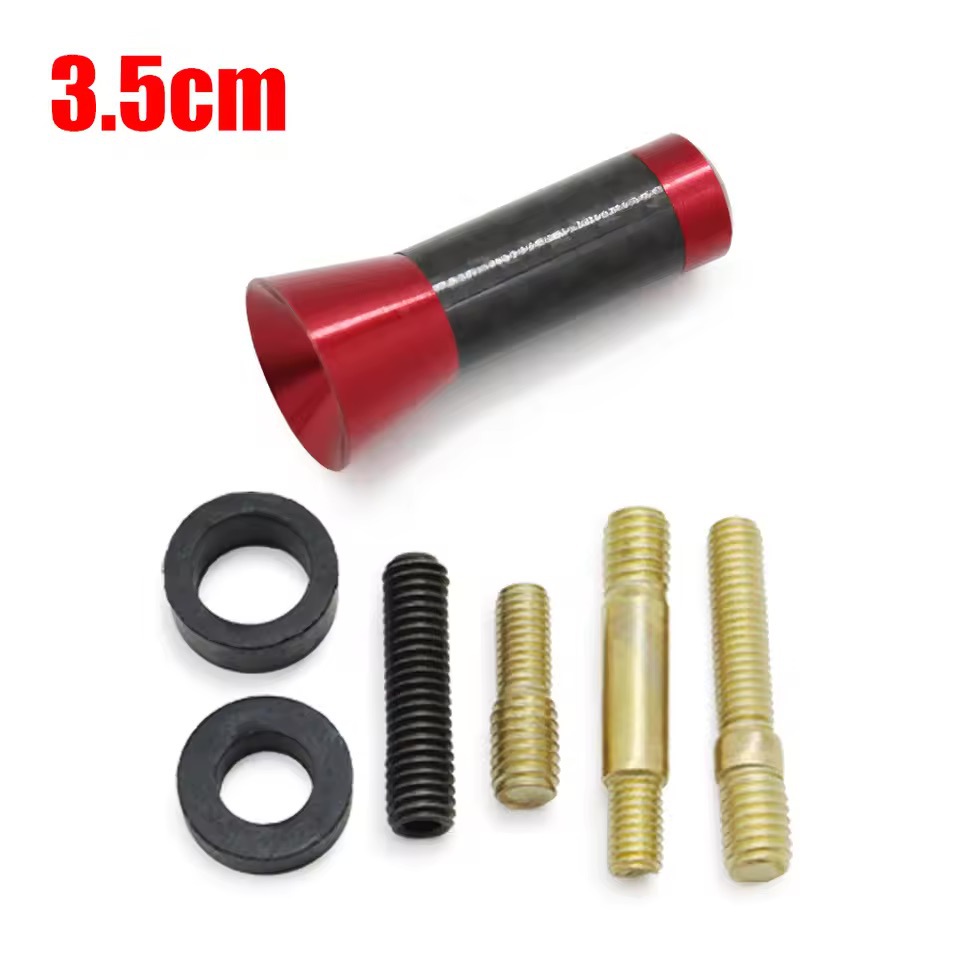 Qìchē Car Antenna Signal Carbon Fiber Radio Short Antenna Modification (vehicle antenna) - 35cm-red