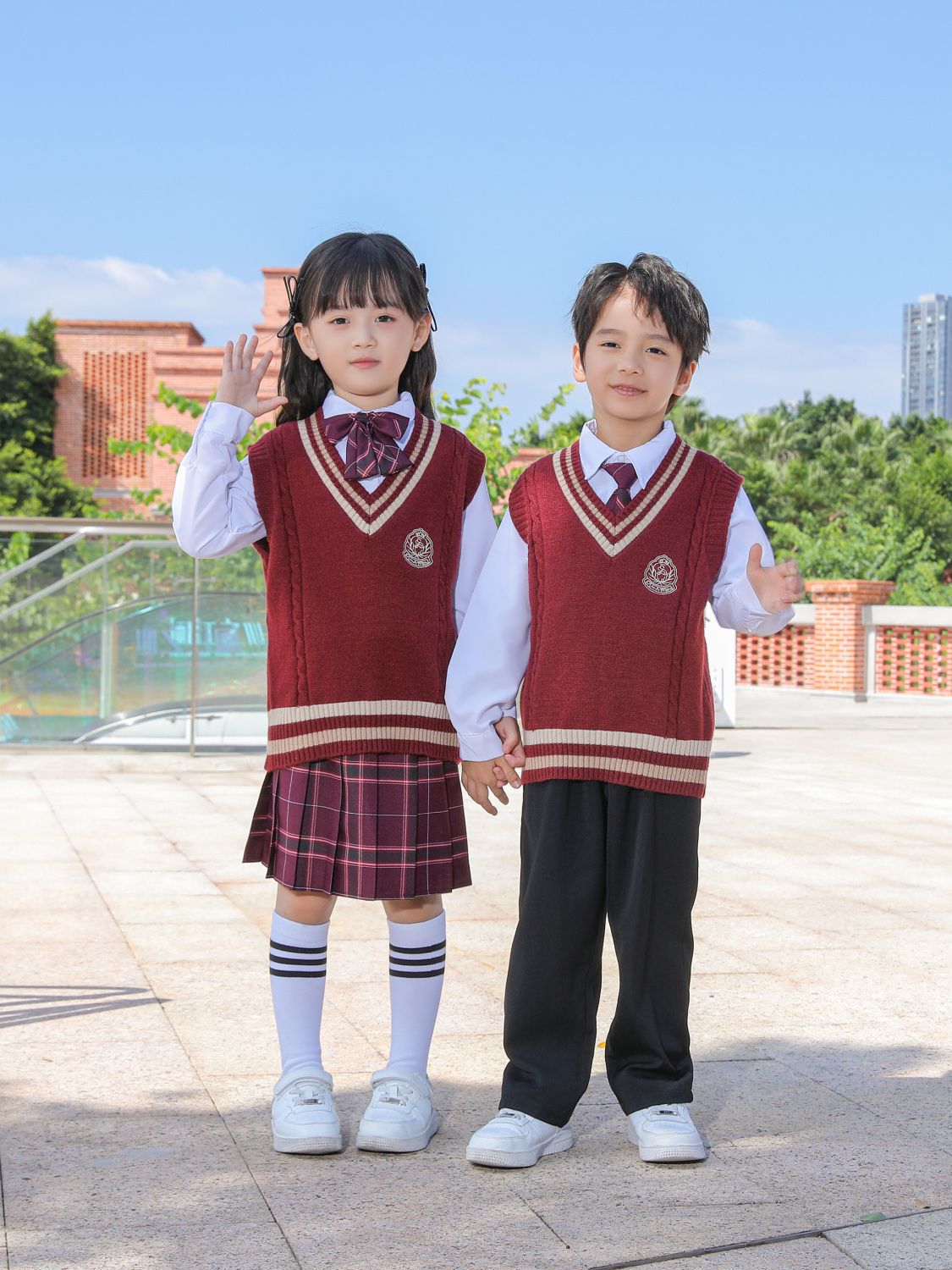New Year's Day College Style Performance Costumes Children's Choir Poetry Recitation Primary and Secondary School Sports Games Class Uniforms and Garden Uniforms
