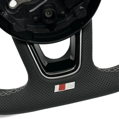 Steering wheel model semi-perforated white line steering