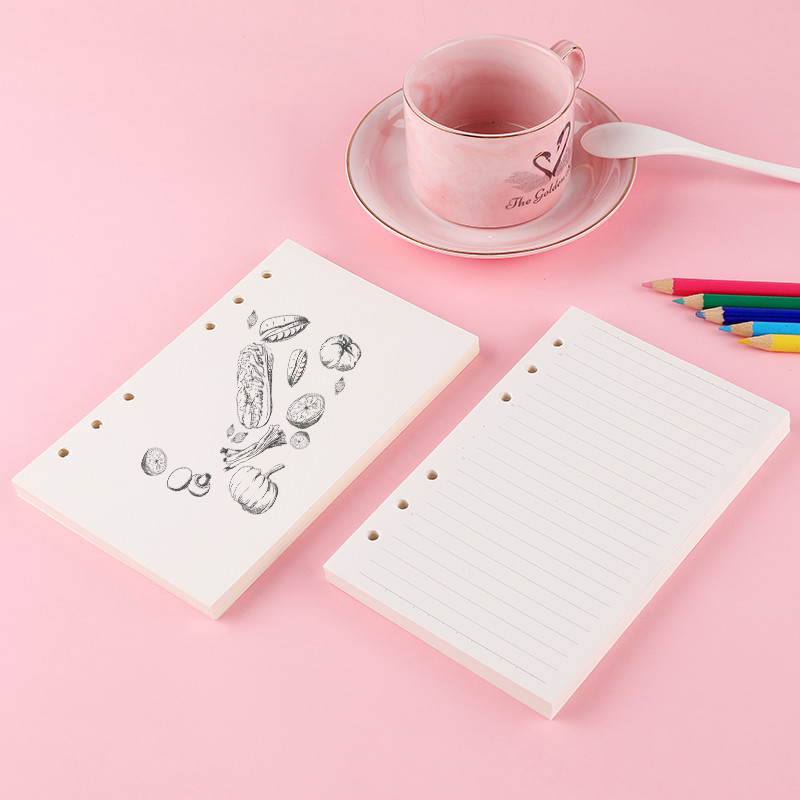 코넬 루즈리프 북 A6 분리형 루즈리프 회계장부 학생용 심플 노트패드 6홀 루즈리프 폴더 코어 비어 있음