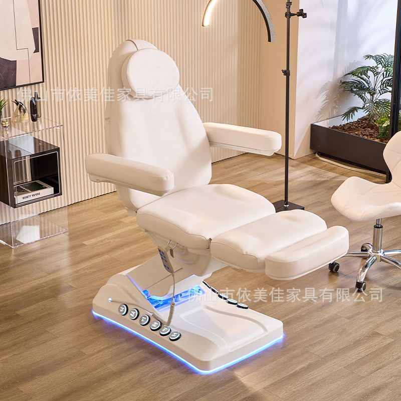 Mesa de examen eléctrico superficie de cama calefacción cama de belleza elevación y ajuste libre cama especial de tratamiento de tatuaje de inyección para salón de belleza