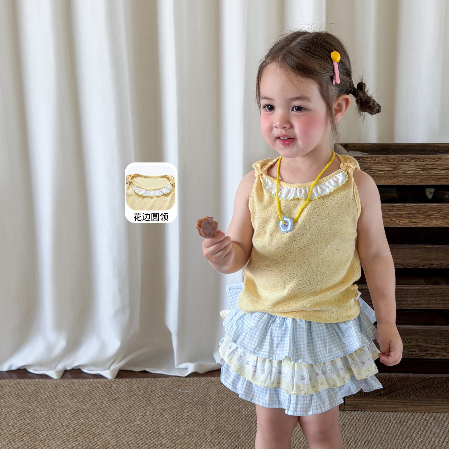 Sugar Pear ropa infantil chaleco de verano delgado 2026 ropa de malla transpirable para niños clase A chaqueta de bebé