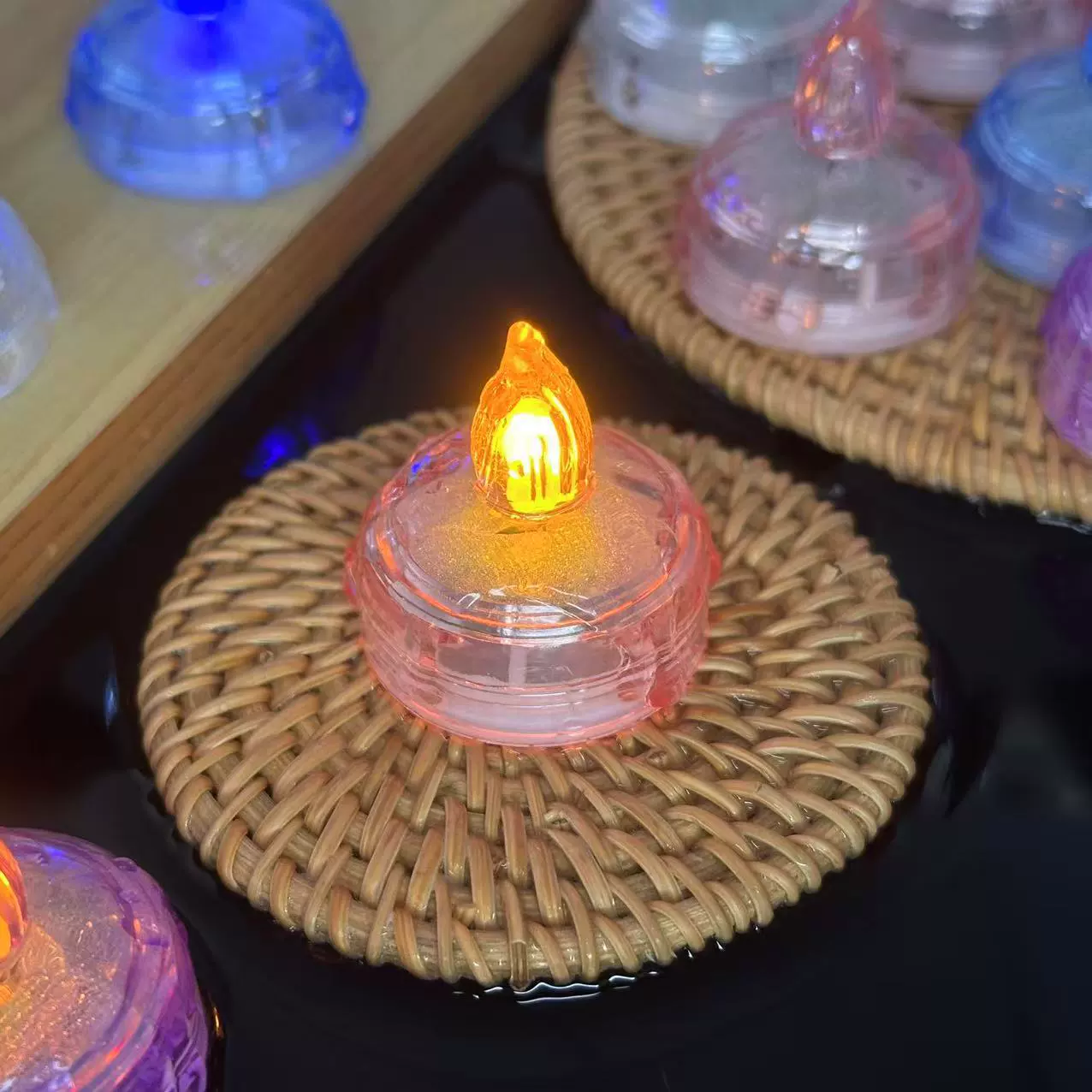 LED водонепроницаемая свеча, водные украшения, реквизит, Amazon