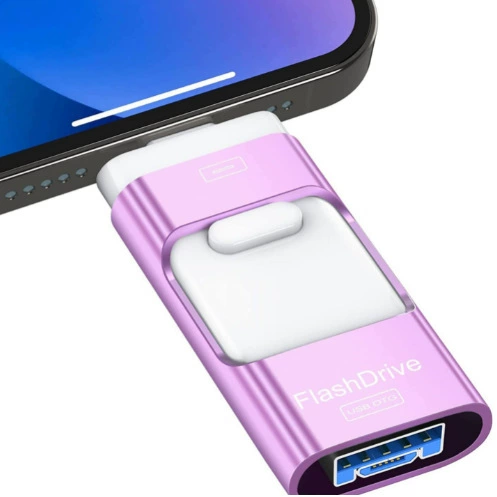 Яблоко, совместимый металлический флеш-накопитель USB, три в одном, 64 ГБ, Android, 32 ГБ, подарок на день рождения, 128 ГБ