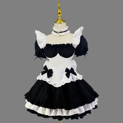 Game clothing cosplay Miracle Nuannuan travels around the world black and white chocolate maid outfit lolita princess dress