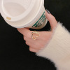 Fashionable one size ring, European style, 750 sample gold, simple and elegant design, on index finger