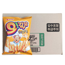 进口零食休闲食品膨化韩国好丽友奶酪味呀土豆脆条哦土豆薯条原味