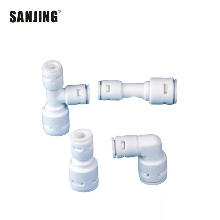 9.5MM6.5MM tee tubería variable enchufe rápido Conector sin tarjeta de tres giros de dos puntos de reducción Conector 3-Change 2 codo recto