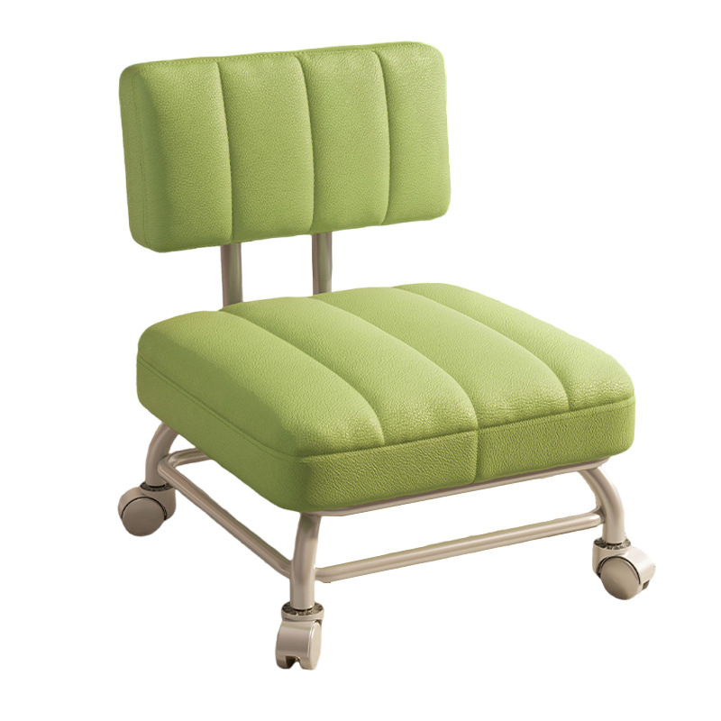 Rueda universal taburete pequeño polea taburete bajo bolsa blanda respaldo silla pequeña sofá portátil taburete simple y moderno para cambiar de zapatos