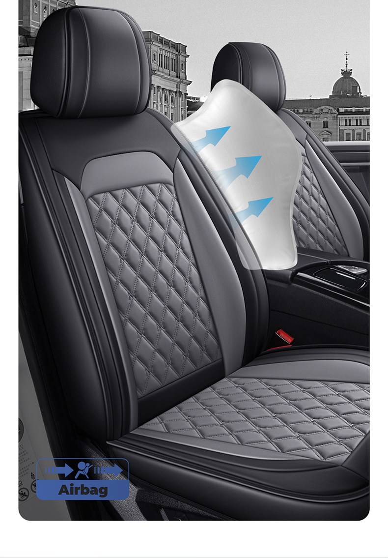 24 years of cross-border leather Amazon foreign trade full leather diamond car cushion four-season cushion five-seat all-inclusive seat cover cushion