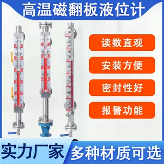 不锈钢带远传防腐4-20mA模拟量磁性开关量输出磁翻板液位计水位计