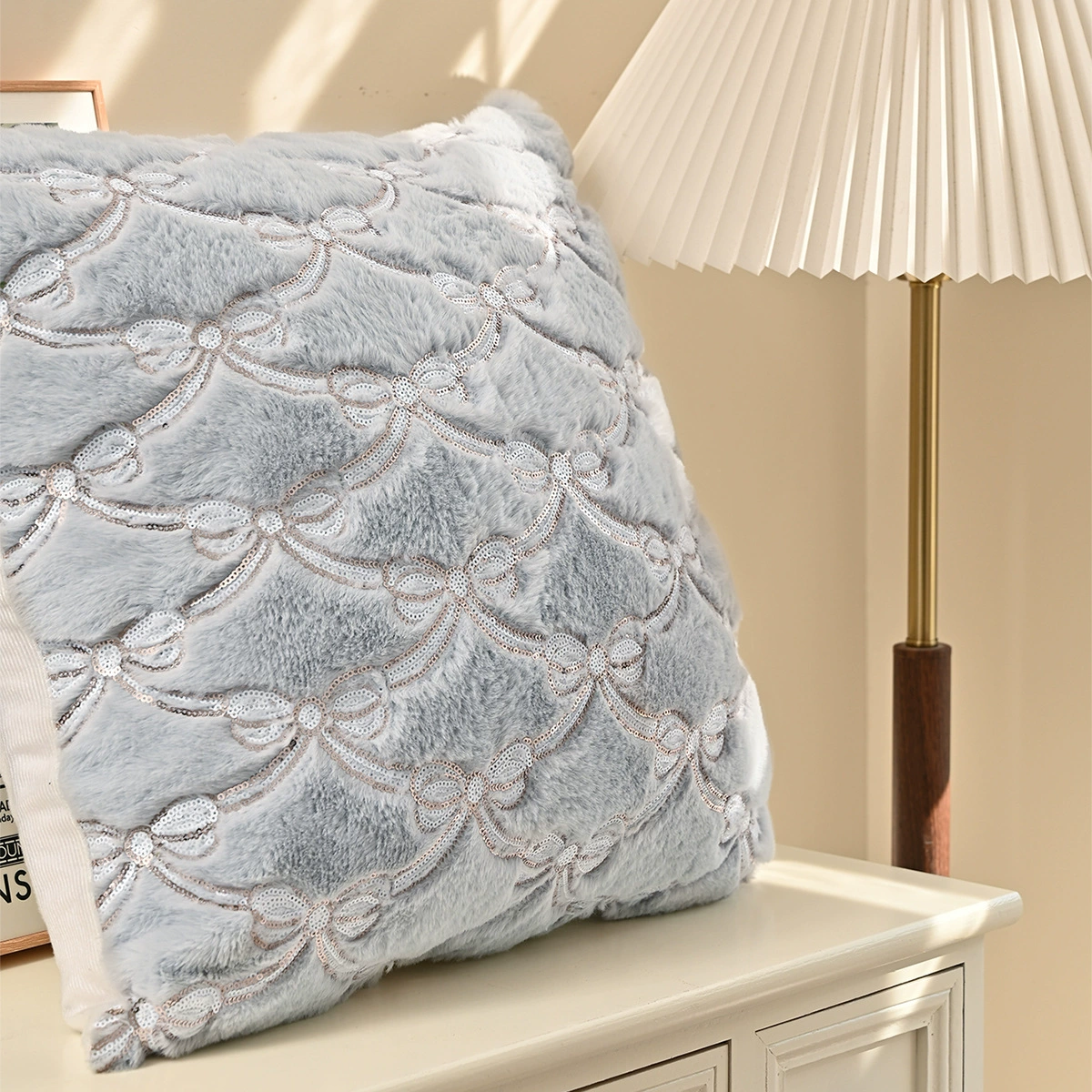 (Cross-border trading), pillow with bow, universal pillowcase, plush sofa