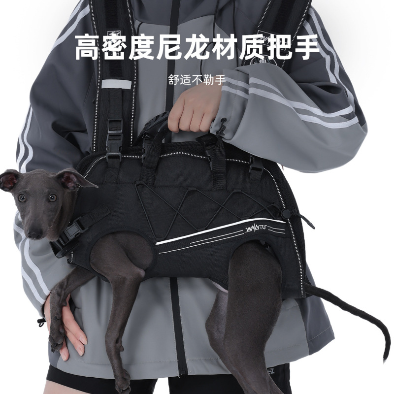 Wakytu 英国犬ショルダーバックパック小型、中型、大型犬ペットの外出や乗馬用ポータブルバックパック|undefined