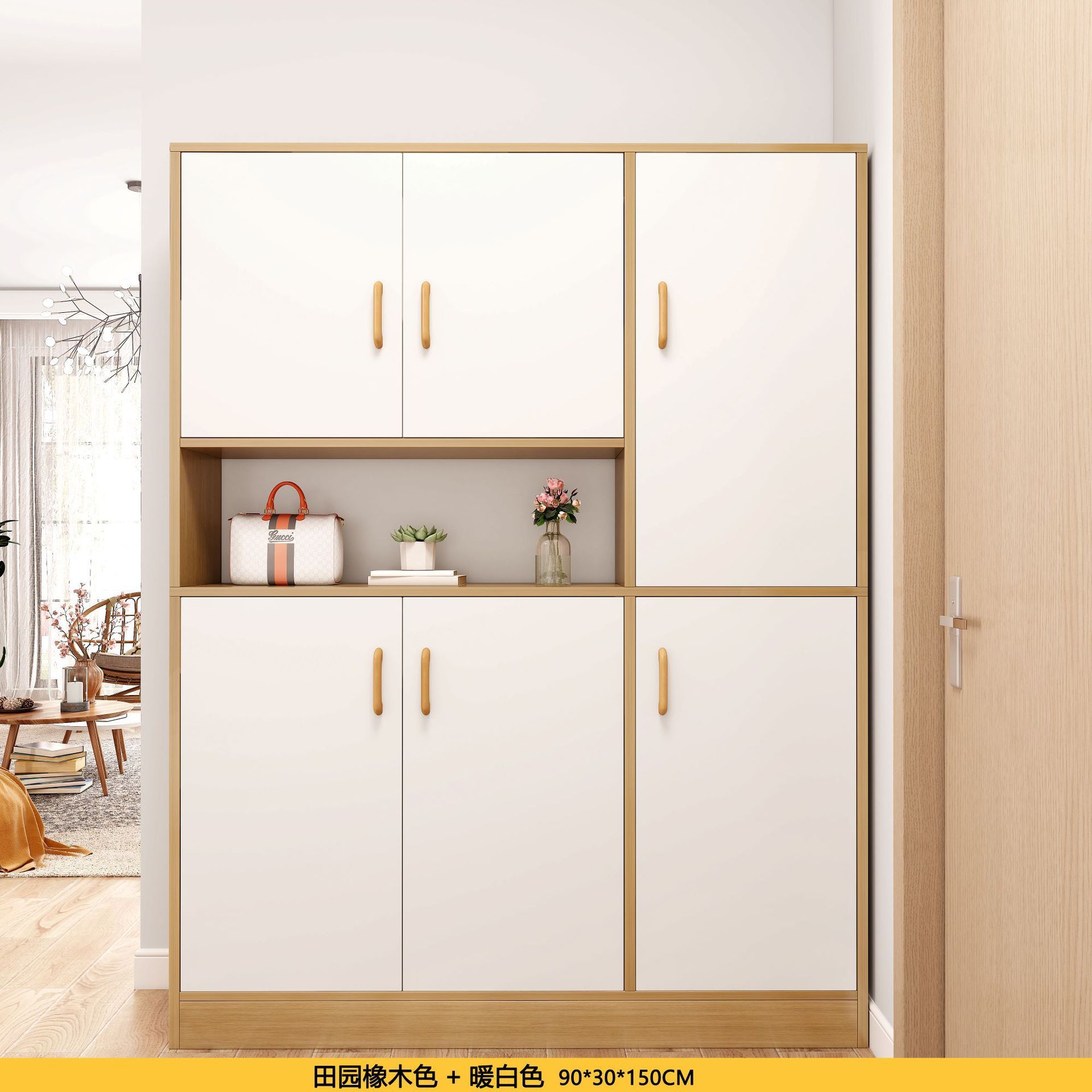 [뉴 6도어 싱글프레임] 패스럴오크 컬러 90cm