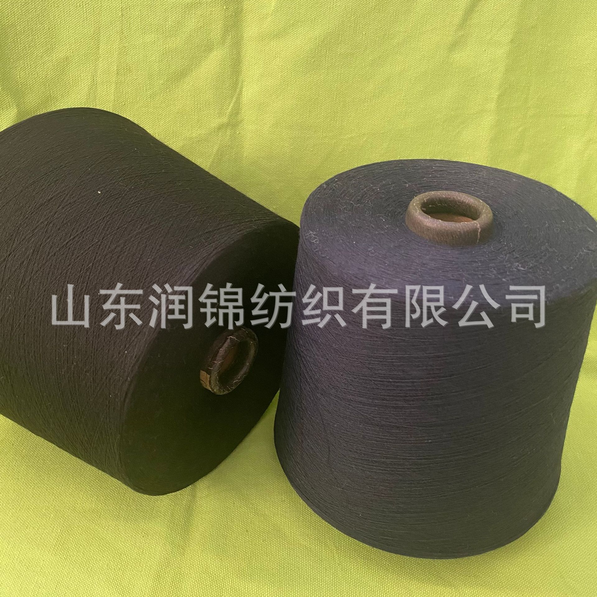 涤棉藏蓝色色纺纱16s21s大化涤纶麻灰色纱2312涤粘色纺纱量大从优
