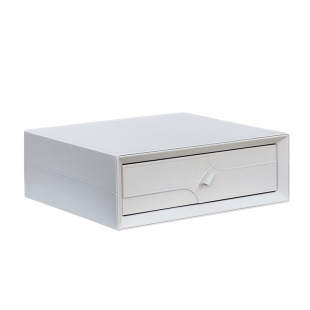 Office Home Push-Pull Buffer Jewelry Box Multi-Functional Hotel Grid Drawer Telescopic Full-Cover Leather Safe