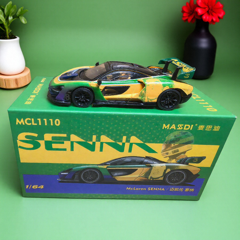 Maisidi 1/64 McLaren Senna SENNA Commemorative Edition Super Run Color Car Model Miniature Mini