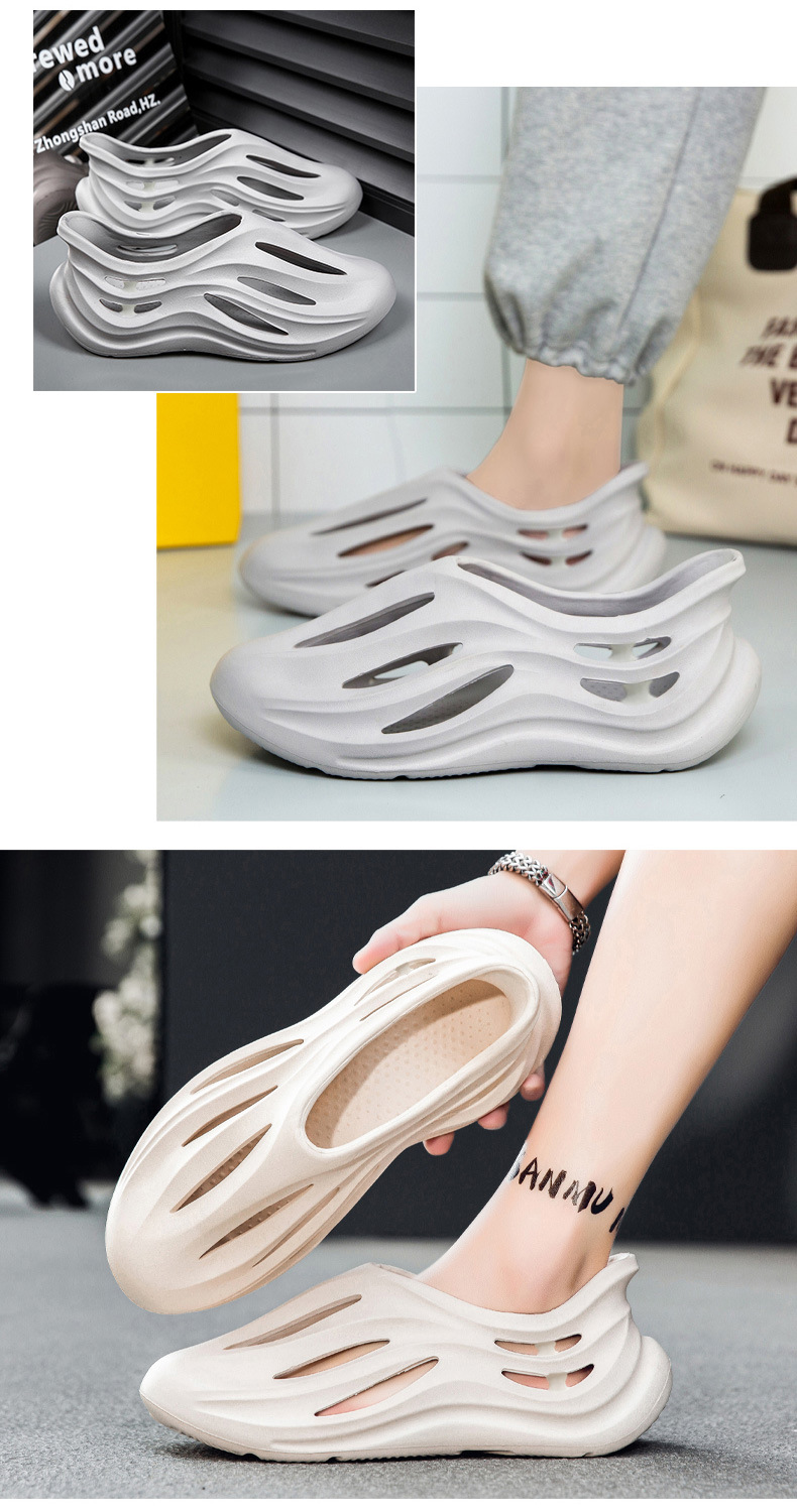 Men's Thick Soled Non Slip Beach Sandals Soft Sole Clogs_voghion.com