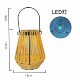New solar energy handmade rattan hanging portable lantern rattan decorative atmosphere lamp courtyard garden decorative lamp