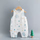 Baby's Pure Cotton Gauze Wrap Fart Clothes Summer Sleeveless Climbing Clothes for Men and Women