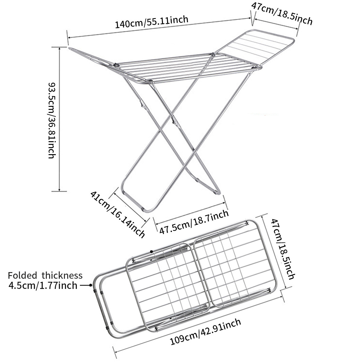 X-wing suelo percha de secado balcón plegable interior y exterior sin instalación edredón almacenado edredón doméstico mayorista